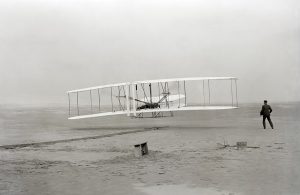 Wright brother's first powered flight